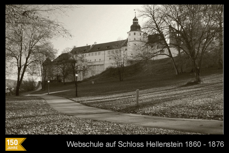 Webschule auf Schloss Hellenstein 1860 - 1876